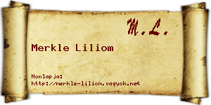 Merkle Liliom névjegykártya